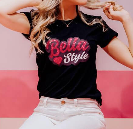 koszulka brokatowa bella style